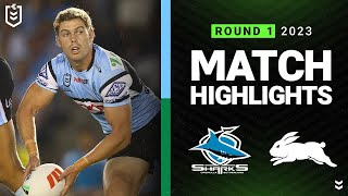 NRL 2023  Cronulla Sharks v South Sydney Rabbitohs  Match Highlights [upl. by Nuahsar]