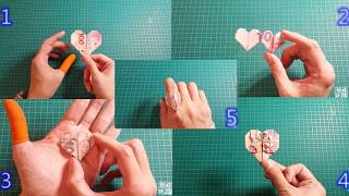 5 種紙幣摺心方法 【5 ways to origami Heart】 [upl. by Suhsoj]