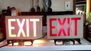 Prescolite Exit Signs Incandescent vs Fluorescent [upl. by Ruberta]