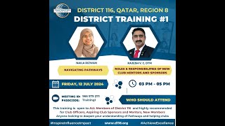 D116 District Training 1 [upl. by Adnohsal]