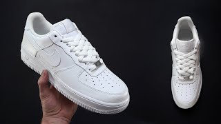 HOW TO DIAMOND LACE NIKE AIR FORCE LOW 1 LOOSE  Nike AF1 Diamond laces style [upl. by Attem]