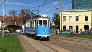 Парад трамваев в Таллине  Tram parade in Tallinn [upl. by Thinia]