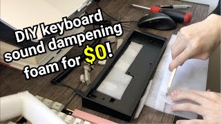 DIY 0 sound dampening foam for custom keyboard [upl. by Soluk616]