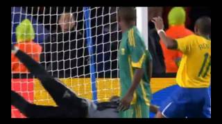 Brazil vs South Africa 10 Dani Alves Goal HD [upl. by Fabrianne466]