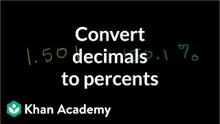 Converting decimals to percents example 2  Decimals  PreAlgebra  Khan Academy [upl. by Anillehs]