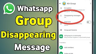 Whatsapp Group Disappearing Messages  Disappear Message In Whatsapp  Disprin Message Ka Matlab [upl. by Gnilrad791]