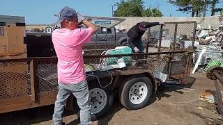 scrapyard drop off of a stove dairy cooler commerical size popcorn machine [upl. by Bunde]