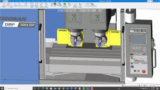 Doosan DMP 5002SP GibbsCAM Digital Twin [upl. by Annaeg]