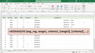 How to use AVERAGEIFS function in Excel  Office 365 [upl. by Harland]