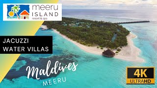 MEERU Island MALDIVES Resort🌴🌴  JACUZZI WATER Villas  4K Room TOUR  Dhiffushi  Vlog Maldivas [upl. by Nikolaus725]