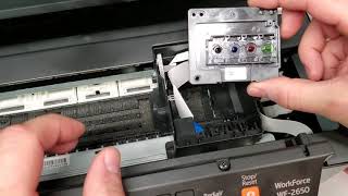 How to remove printhead in Epson Printer WF2650 WF2750 WF2760 WF2660 [upl. by Ytirahs]