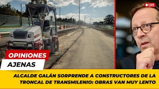 Alcalde Galán sorprende a constructores de la Troncal de Transmilenio obras van muy lento [upl. by Mellette434]