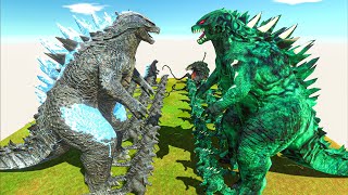 Legendary Godzilla War  Growing Godzilla 2014 vs Biozilla Godzilla Size Comparison Godzilla [upl. by Ansaev]