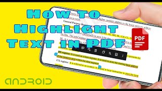 How to Highlight Text in PDFEbooks in Android 📖🔖 XODO Application  Shorts [upl. by Zenitram]