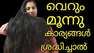 🔴മുടി തഴച്ച് വളരാൻ മൂന്ന് കാര്യങ്ങൾ 3 steps for faster hair growth amp Stop hair fall Hair Growth [upl. by Carmelle]