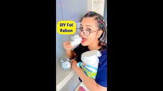 DIY Foil Balloon 😱 crafteraditi youtubepartner shorts youtubeshorts diy craft CrafterAditi [upl. by Attesor]