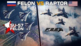 4 vs 4  F22 Raptor Vs Su57  The Best 5th Gen Fighter  Digital Combat Simulator  DCS [upl. by Teriann]