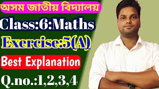 class 6 maths exercise 5A Assamese medium  assam jatiya vidyalaya class 6 maths exercise 5A [upl. by Ahsikram]