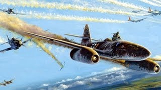 Me 262s vs P51 Mustangs rare WWII color combat footage [upl. by Evander]