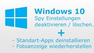 Spy Einstellungen abschalten  Keylogger löschen  Fotoanzeige wiederherstellen  Windows 10 [upl. by Adnesor]