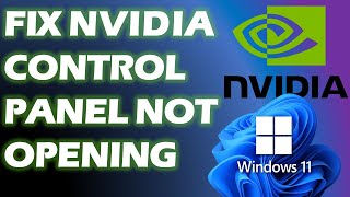 How to Fix NVIDIA Control Panel Not Opening In Windows [upl. by Ahsienyt]