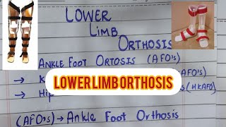 LOWER LIMB ORTHOSIS AFOs physioskills4889 AFOorthosis [upl. by Jase]