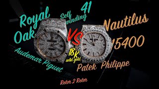 NAUTILUS 15400 VS ROYAL OAK SELF WINDING 41MM LUG 2 LUG Patek Philippe Audemars Piguet [upl. by Opalina724]