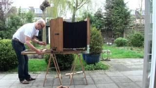 Unpacking Donchev 20x20quot cllodion wet plate camera [upl. by Arlen844]