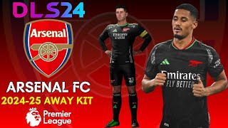 DLS 24 KITS ARSENAL 202425 AWAY KIT ⚫🟢🔴 [upl. by Anaujit70]