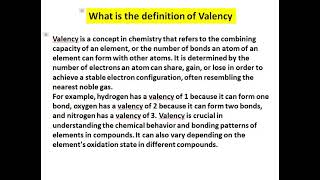 what is the definition of valency [upl. by Irok]