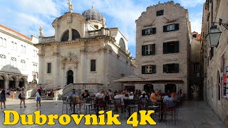 Dubrovnik Croatia Walking Tour 4K [upl. by Zebedee]