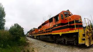 The chase of Marquette D704 from Newaygo Michigan to Bitely Michigan 71424 [upl. by Leonidas]