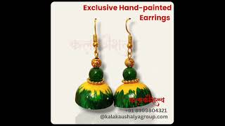 Exclusive Handpainted Earrings Collections [upl. by Nolly]