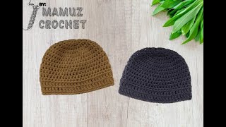 Classic Beanie Hat Crochet Beanie hat beginners friendly tutorial  Unisex beanie hat Crochet [upl. by Tallou]