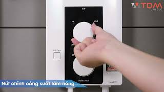 TDMVN  Review máy nước nóng Panasonic DH4RP1VW DH4RP1VW 4500W trực tiếp có bơm trắng chính hãng [upl. by Sadella]