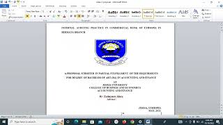 የResearch proposal አሰራር በአማርኛ [upl. by Marala]