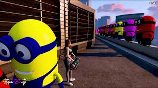 GTA 5 Crazy Ragdolls RED SPIDERMAN VS YELLOW MINION VS RED MINION Euphoria Physics and Funny 54 [upl. by Naihtsirc364]