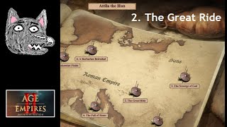 Age of Empires 2 DE Campaigns  Attila the Hun  2 The Great Ride [upl. by Erlond]