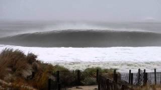 Huge Hurricane Sandy Waves [upl. by Trefler]