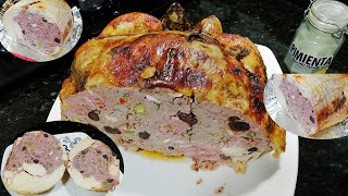 Como Rellenar Un Pollo  Pollo Relleno al Horno  DELICIOSO Fácil  Pollo Relleno Navideño [upl. by Eidahs]