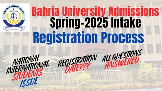 Bahria University Spring 2025 Admissions  National Students Registration Date  Complete Details [upl. by Nnyled]