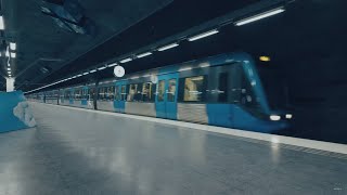 Sweden Stockholm subway ride from Solna strand to Solna centrum [upl. by Aural210]