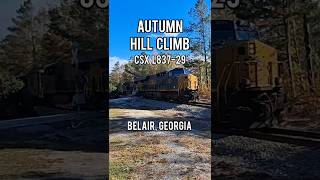 Autumn Hill Climb CSX L83729 Belair Georgia train csx [upl. by Nairred750]