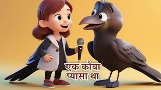 Hindi Nursery Rhymes Expert Shares Ek Kauwa Pyaasa Tha Poem  एक कौवा प्यासा था [upl. by Yerhcaz]