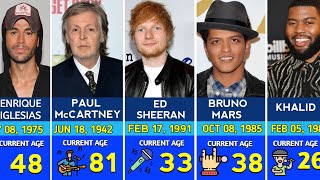 Age of Famous Male Singers in 2024  Youngest To Oldest [upl. by Akemrehs]