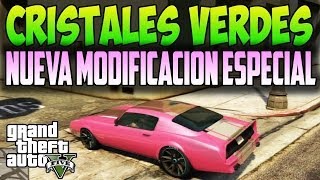 GTA 5 PONER LOS CRISTALES DE COLOR VERDE MODIFICACION SECRETA Y ESPECIAL GTA V TUTORIAL [upl. by Neelloj940]