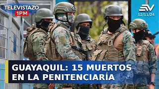 Guayaquil 15 muertos en la Penitenciaría del Litoral  Televistazo 1PM EnVivo🔴 [upl. by Duwe]