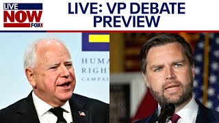 NEWS 101 VP Debate Previews Walz Vance to face off in VP debate tonight  LiveNOW from FOX [upl. by Lucey]