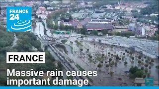 Torrential rain in France causes floods that block roads and railways • FRANCE 24 English [upl. by Ylrebma]