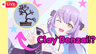 🔴LIVE MAKING CLAY BONZAI Purchasable shizubrooklive [upl. by Oynotna]